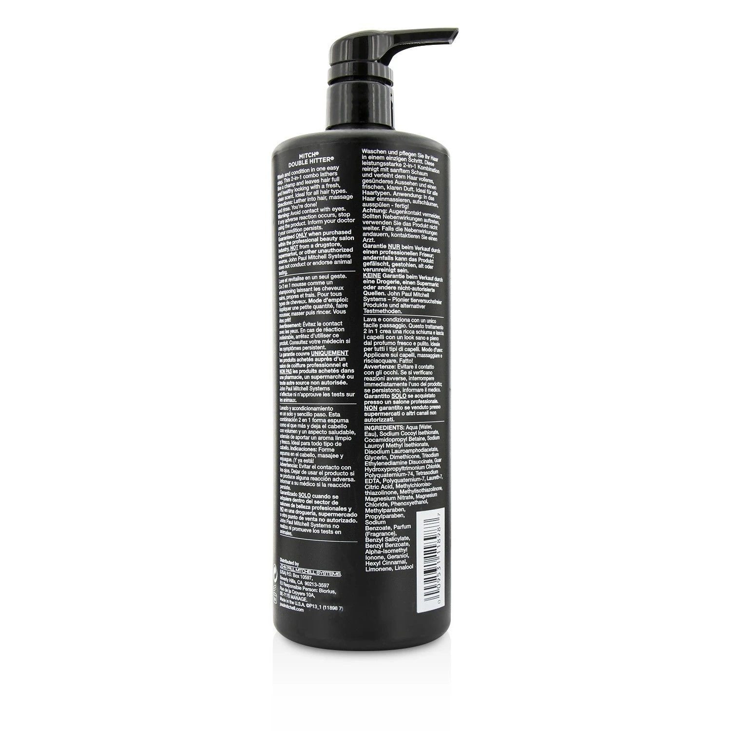 Paul Mitchell Mitch Double Hitter 2-in-1 Shampoo & Conditioner 250ml/8.5oz 5 Paul Mitchell Mitch Double Hitter 2-in-1 Shampoo & Conditioner 250ml/8.5oz - Image 5