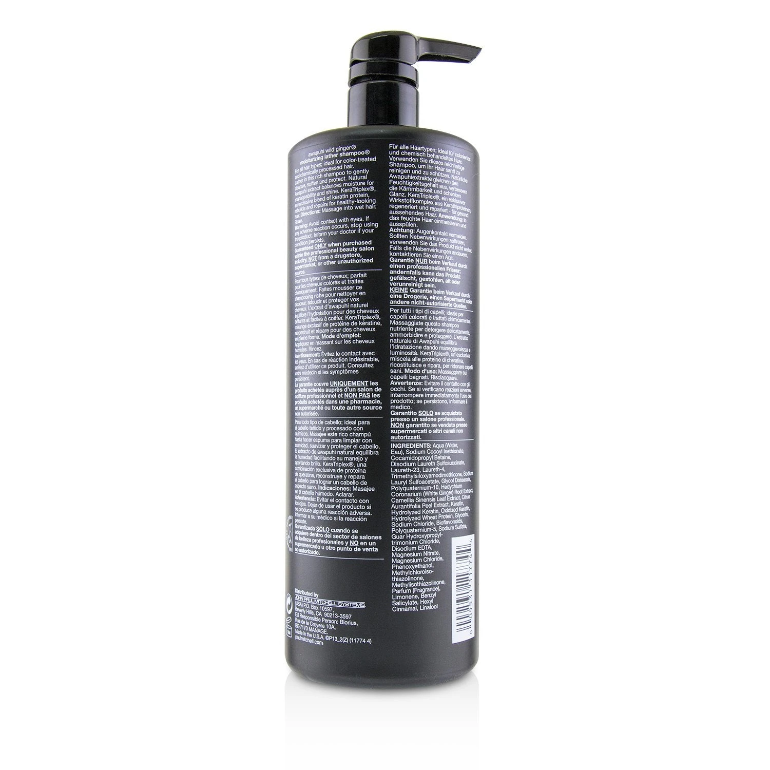 Paul Mitchell Awapuhi Wild Ginger Repair Moisturizing Lather Shampoo (Ultra Rich - Color Safe) 1000ml/33.8oz 2 Paul Mitchell Awapuhi Wild Ginger Repair Moisturizing Lather Shampoo (Ultra Rich - Color Safe) 1000ml/33.8oz - Image 2